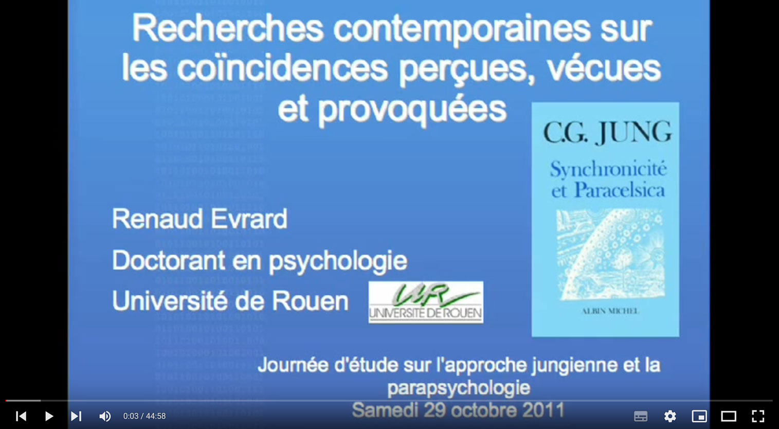 Conférence de Renaud Evrard sur les coïncidences
