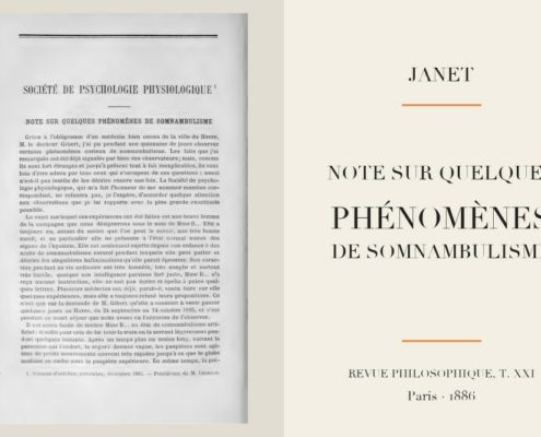Pierre Janet - Note sur quelques phénomènes de somnambulisme (1886)