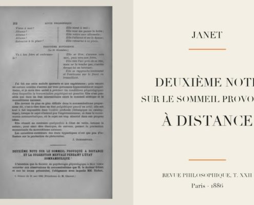 Pierre Janet - Deuxième note sur le sommeil provoqué à distance (1886)