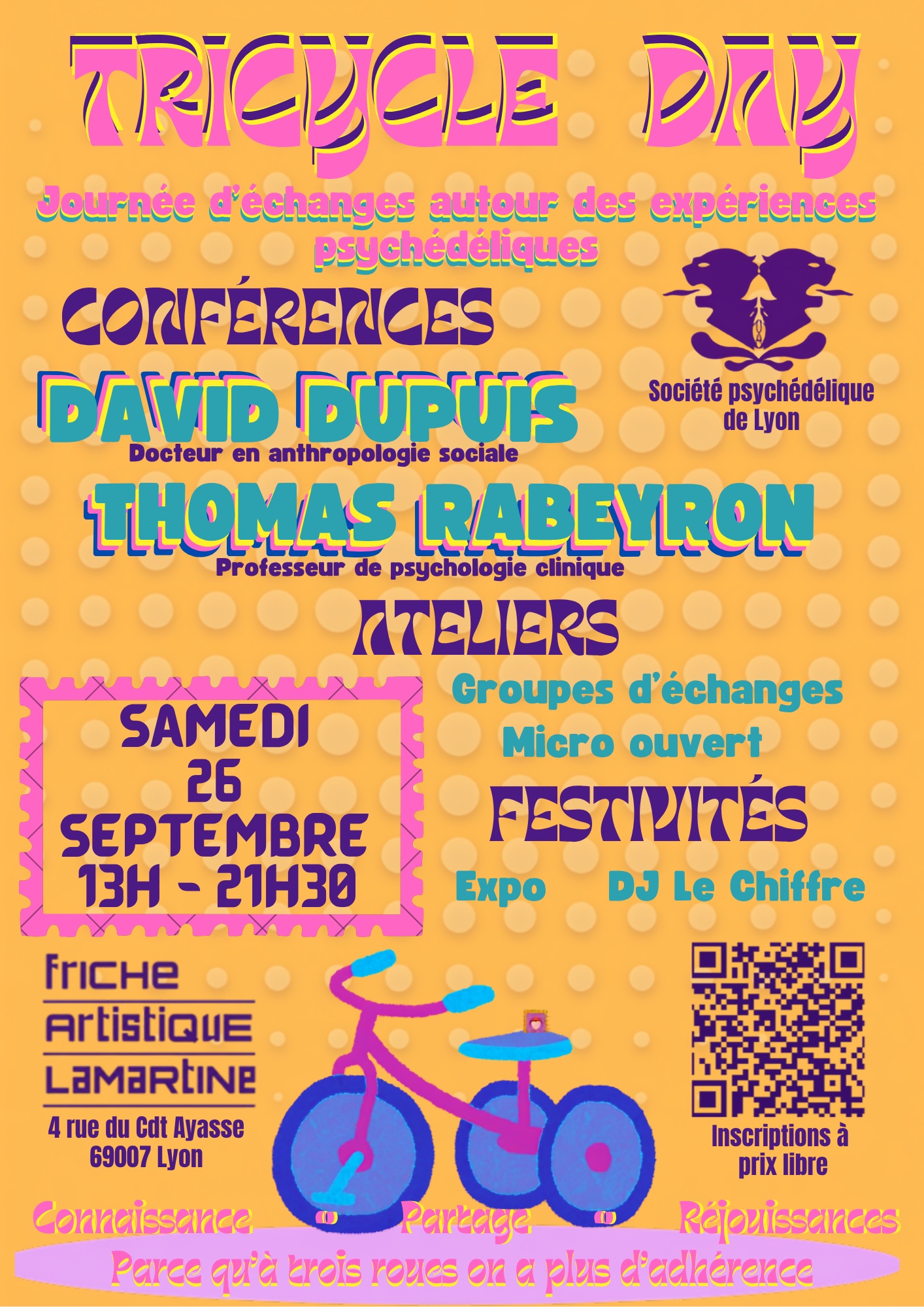 Affiche du Tricycle Day, samedi 26 septembre 2026, Friche Lamartine, Lyon