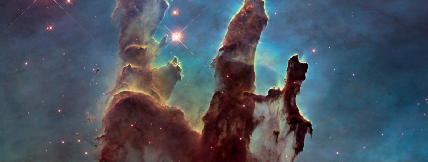 Les Piliers de la création, nébuleuse de l’Aigle, photographiés par le télescope Hubble